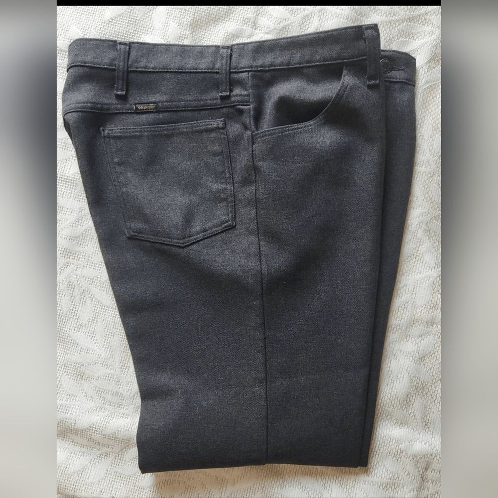 P30 Wrangler Men’s Dark Gray Polyester Trousers NWOT